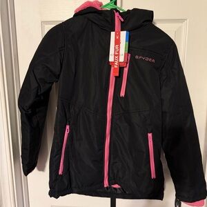 Girls Spyder Black and Pink Jacket